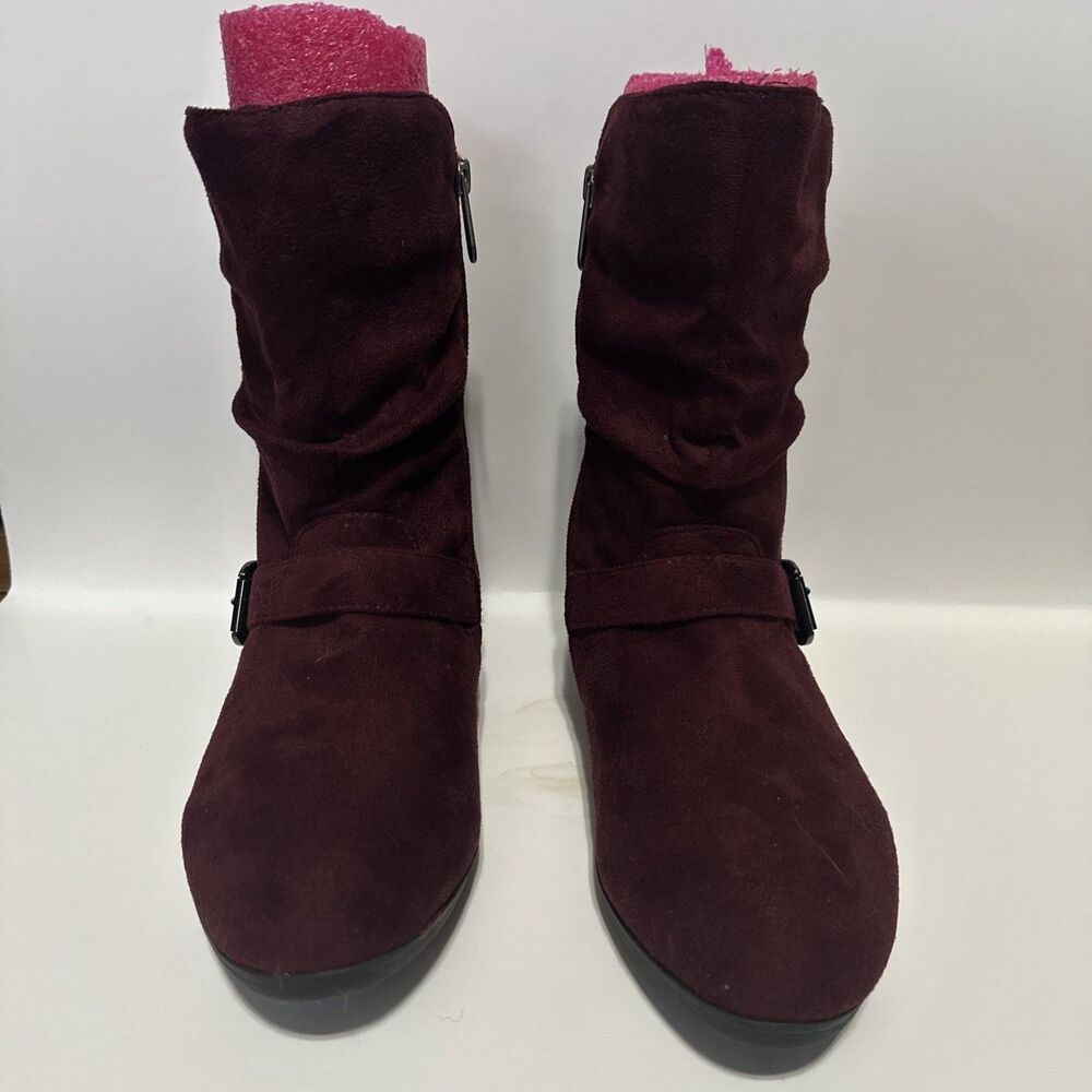I.D Required Burgundy Boots Size 11
